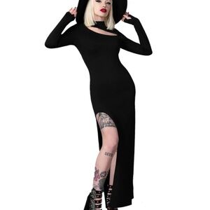 Killstar Astaroth Maxi dress with cutouts NWT size Medium, Sold out